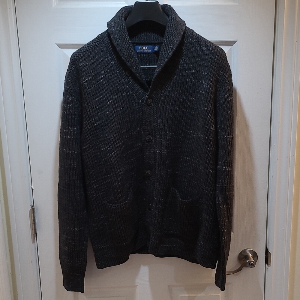 Polo by Ralph Lauren Men's Charcoal Cardigan